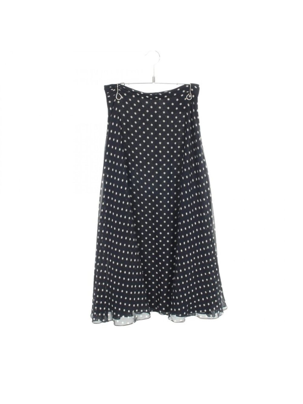 Dior Skirt Star Midi Navy Black Silk